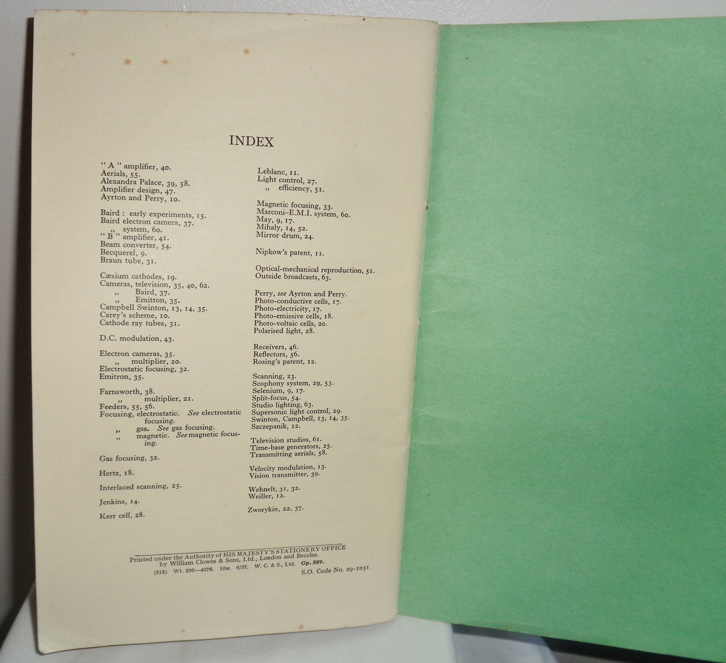 Original 1937 Television Booklet Produced For A Science Museum Exhibition