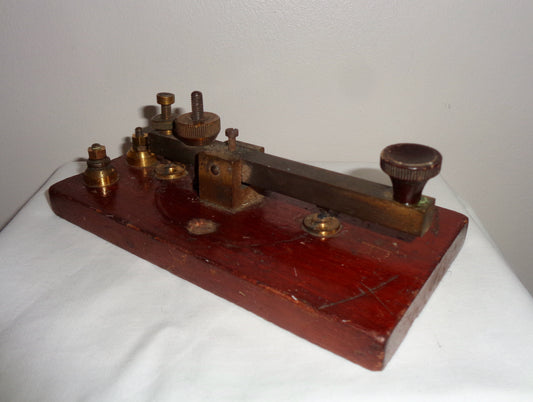 1920s British Straight Sending Morse Key Possibly Made By Walters