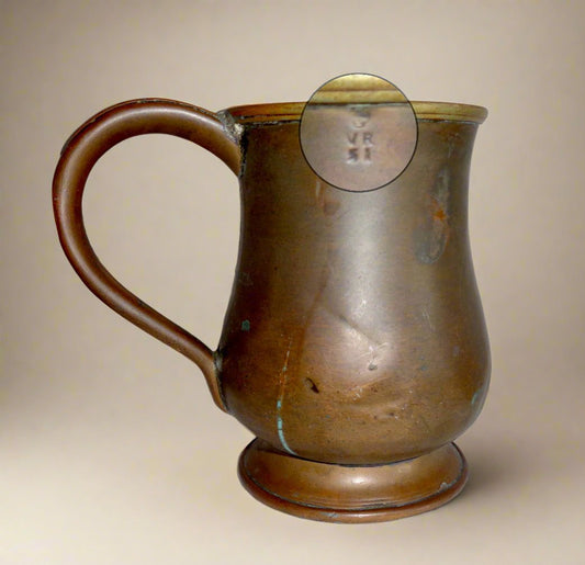 1851 Victorian Copper Drinks Half Pint Tankard