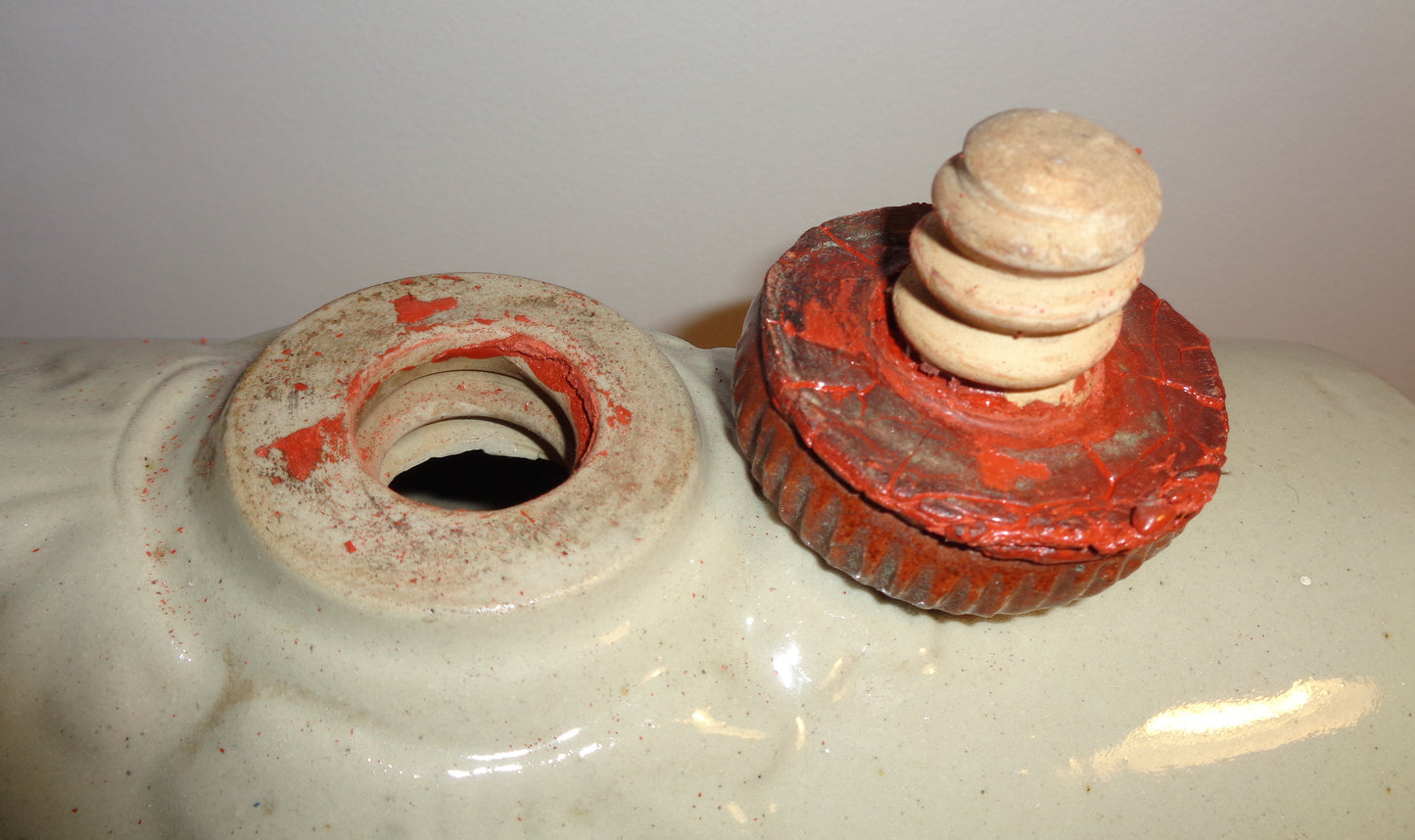 Antique Stoneware Denby Bourne Pottery Hot Water Bottle