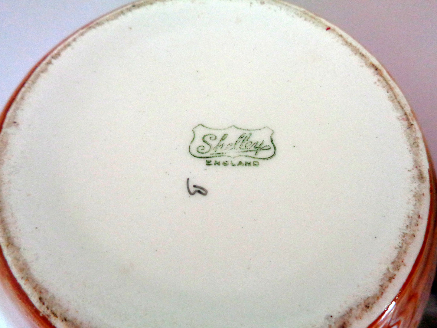 1930s Shelley Art Deco Green & Brown Banded Ginger Jar