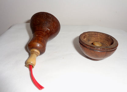 Antique Wood British Butler Bell Push