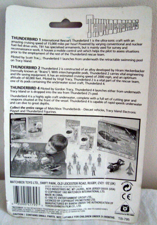 1993 Matchbox Thunderbird 1 Pull Back Action Vehicle