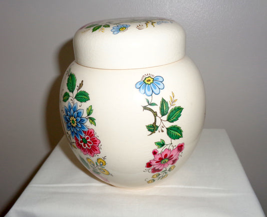 Vintage Small Sadler Pottery Bird Of Paradise Ginger Jar