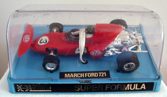 Vintage 1970s Boxed Scalextric C26 March Ford 721