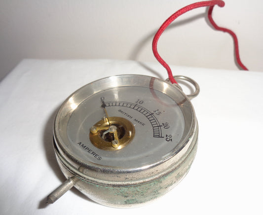 Vintage Hand held Pocket Watch Ammeter