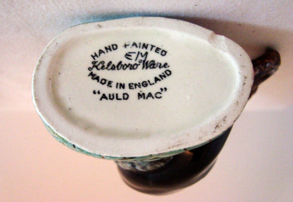 Small Vintage Hand Painted Kelsboro Ware Auld Mac Character Jug