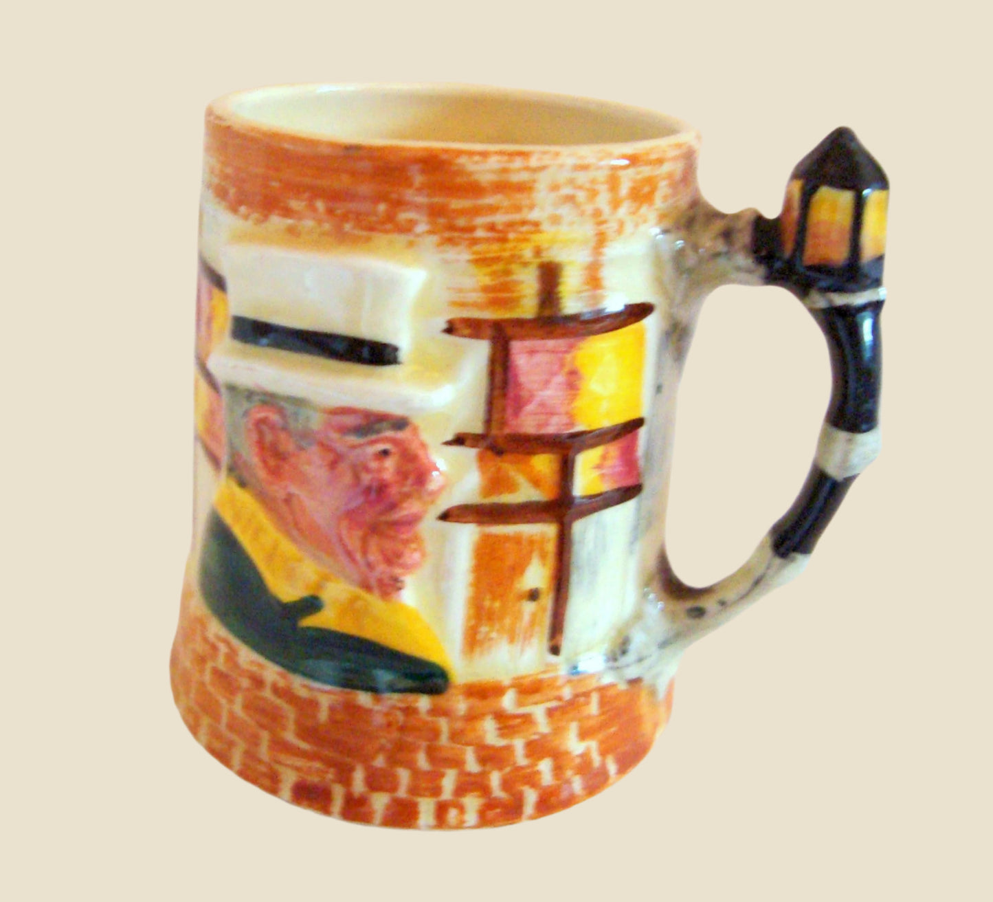 Vintage Miniature Sandland Character Tankard Sam Weller and Sairey Gamp