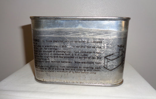 1946 BB 208 AMT Willard Radiosonde Storage Battery Pack In A Spam Tin