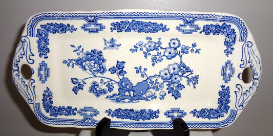 Vintage Mason’s Manchu Blue Ironstone Sandwich Plate