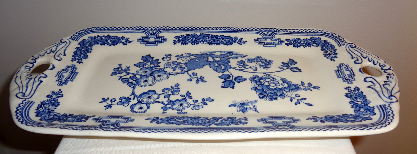 Vintage Mason’s Manchu Blue Ironstone Sandwich Plate
