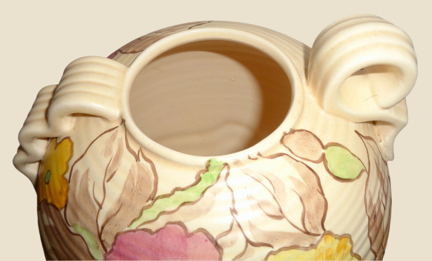 1930s Bewley Pottery Burnell Pattern Hand Painted Vase