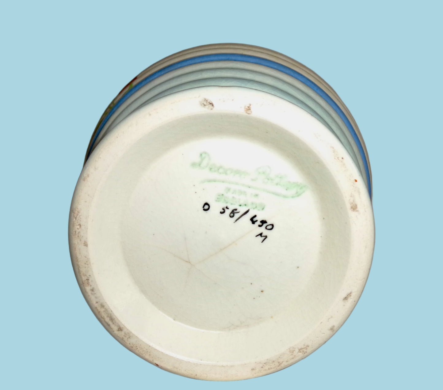 1930s Decoro Pottery Hand Painted Vase D58/490 By RH & SL Plant Ltd