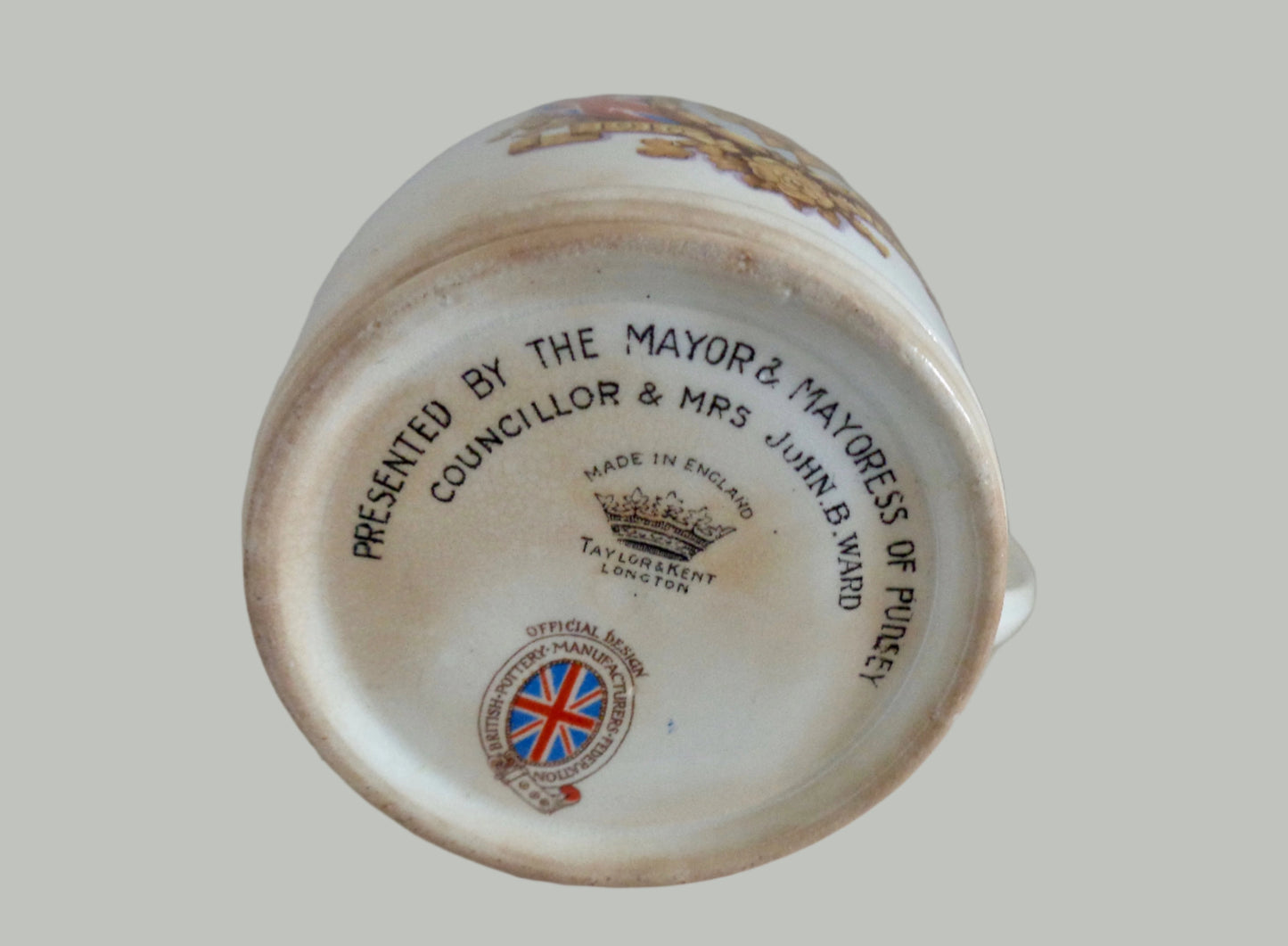 1935 George V Silver Jubilee Mug By Taylor & Kent Pottery