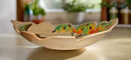 1930s Carlton Ware Oak Tree Decorative Leaf Shaped Dish Pattern 1157-3