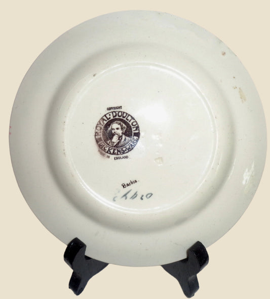 1930s Royal Doulton Dickens Ware Barkis 5.5 Inch Side Plate. Pattern Number D2973