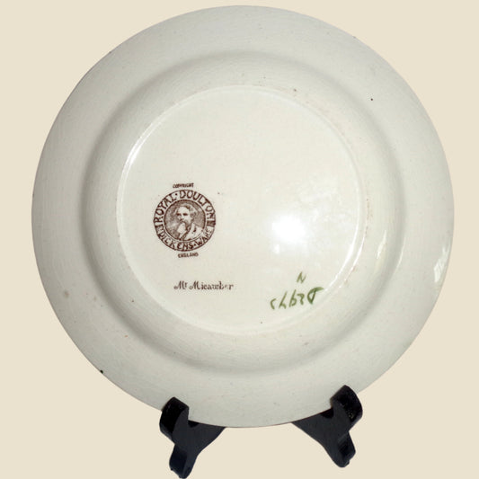 1930s Royal Doulton Dickens Ware Mr Micawber 6.5 Inch Side Plate. Pattern Number D2973