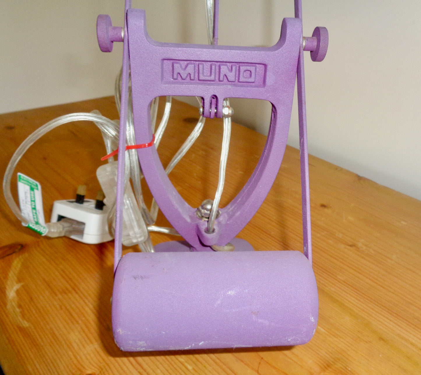 Purple Muno Youri Counter Balance Table Lamp. An Homage to Hadrill and Horstman