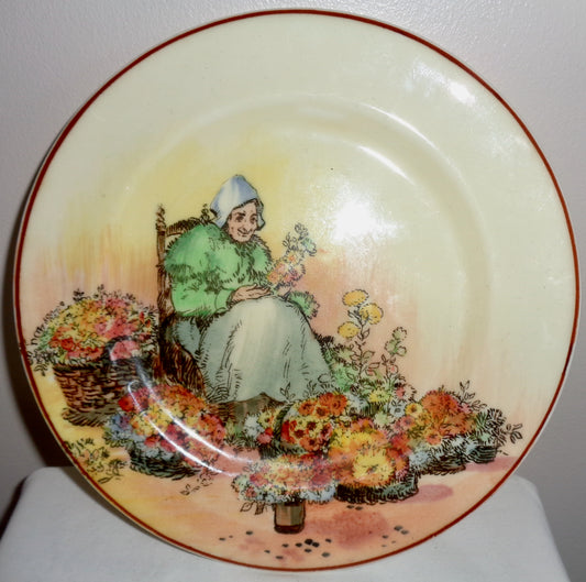 1926 Royal Doulton The Flower Seller Side Plate H2947