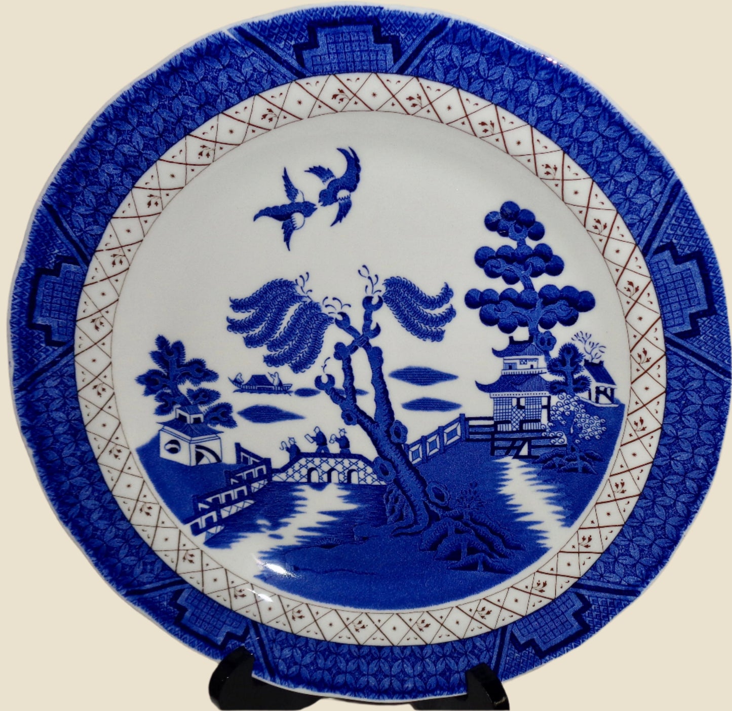 Royal Doulton Dinner Plate Based On Booths Real Old Willow Majestic Collection