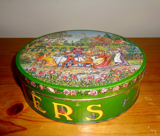 1980 Huntley And Palmer Rude Edwardian Garden Party Biscuit Tin