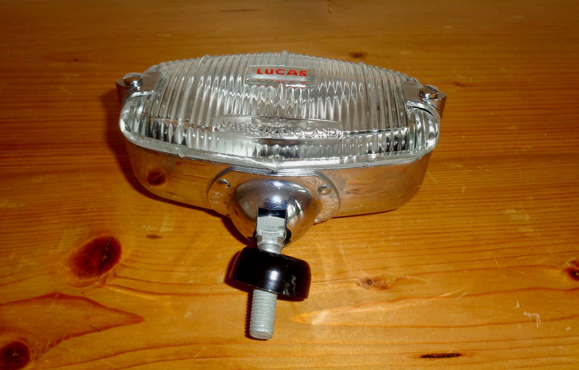 1960s Original Lucas Model 494 Reversing Car Lamp. Clear Glass And Chrome Boxed NOS