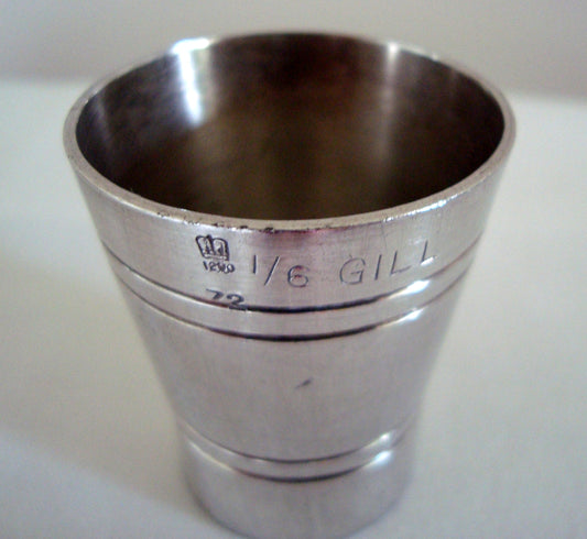 1970s Bonzer Mitchell & Cooper, London 1/6 Gill Drinks Measure