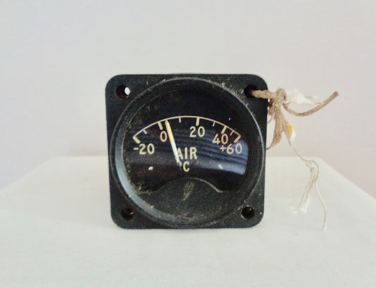 1940s Smiths Aircraft Air Temperature Cockpit Gauge