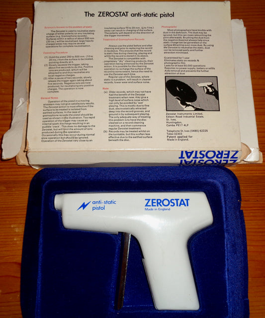 Vintage Zerostat Anti-Static Pistol For Eliminating Static On Vinyl Records