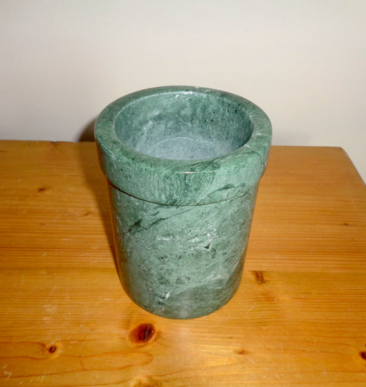 Vintage Habitat Green Marble Utensil Jar