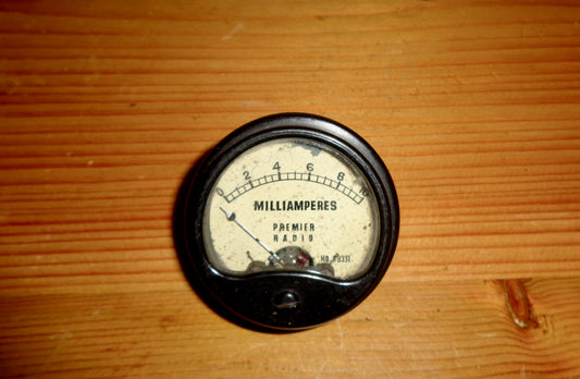 1930s Premier Radio Milliamp Ammeter