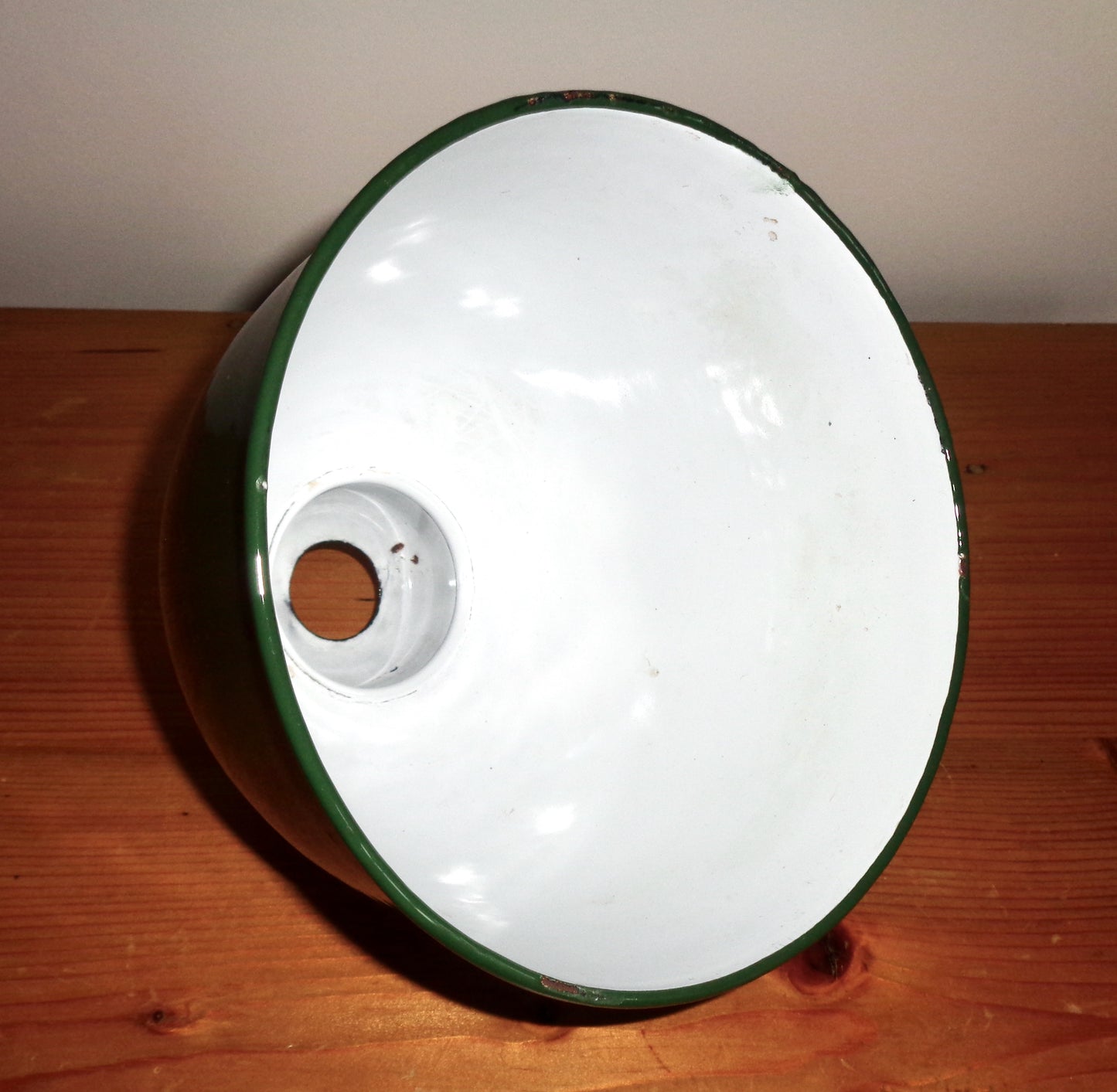 Vintage Green Enamel Industrial Steel Desk Lamp Shade