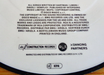 1989 Black Box Ride On Time RCA Picture Disc 45 RPM 7" Single Vinyl Record