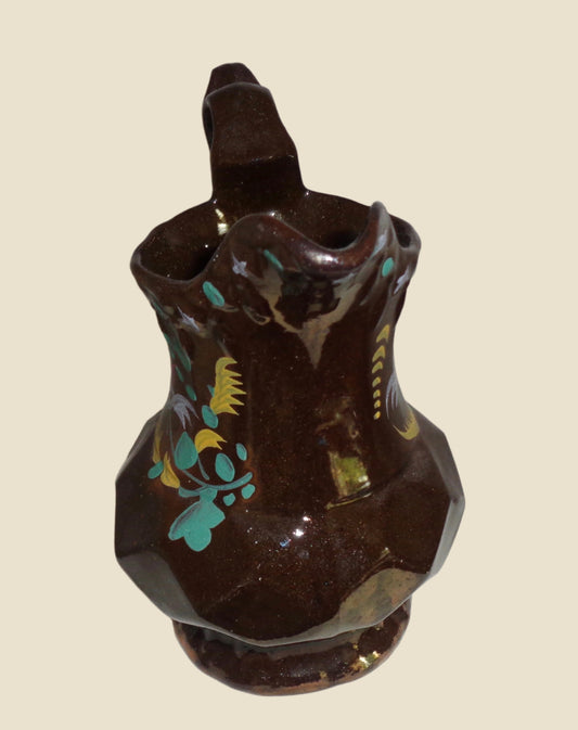 Antique Small Copper Lustre Staffordshire Pottery Jug / Creamer
