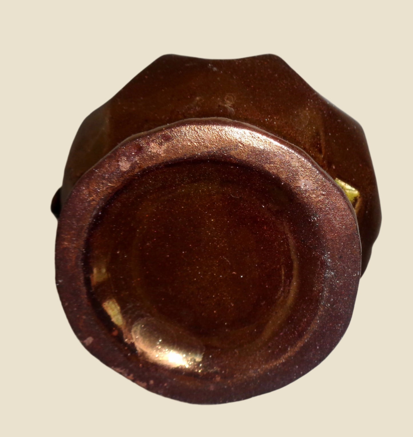 Antique Small Copper Lustre Staffordshire Pottery Jug/Creamer