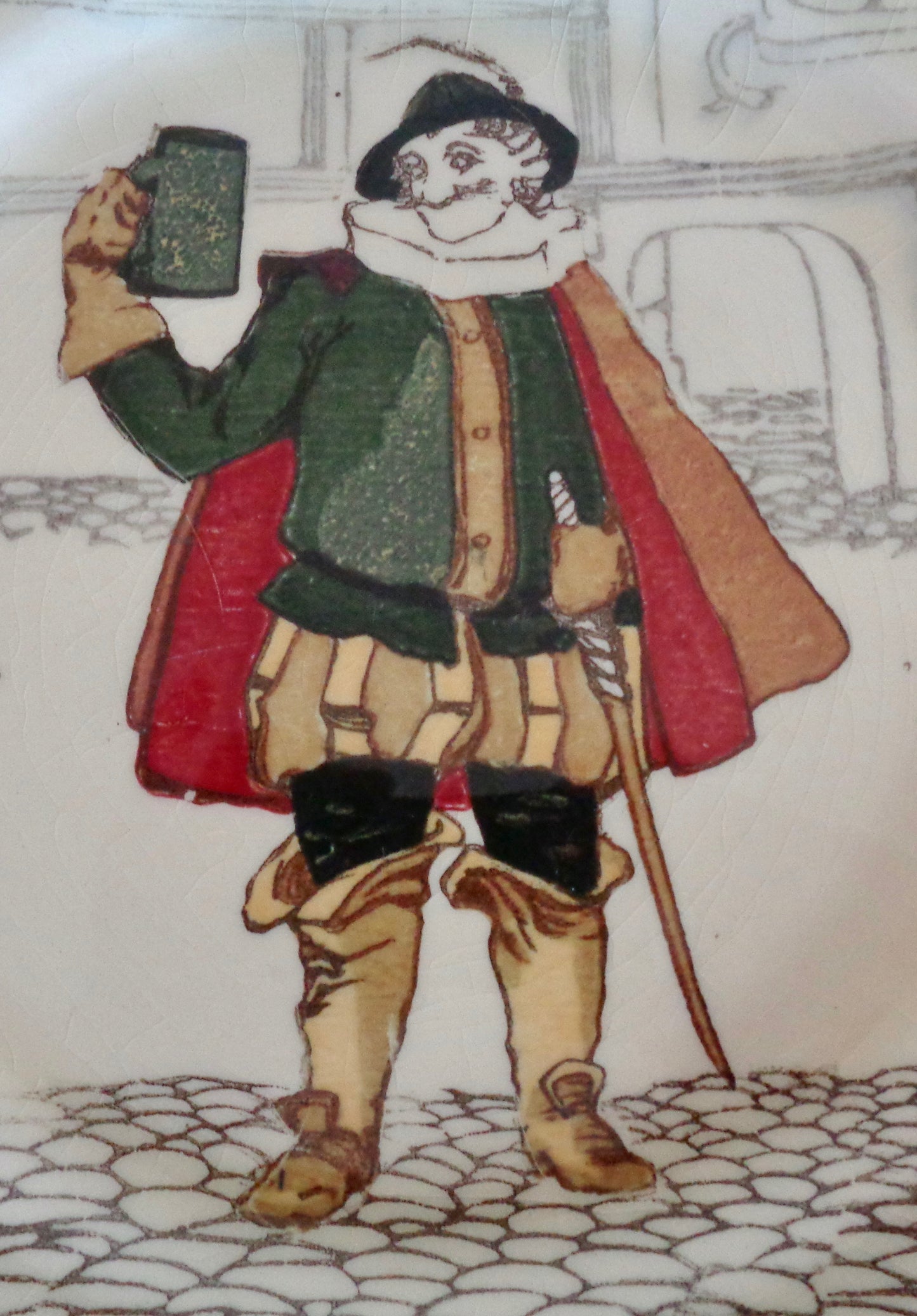 1930s Royal Doulton Collector's Plate Of Shakespeare's Sir Toby Belch D2495 3-39