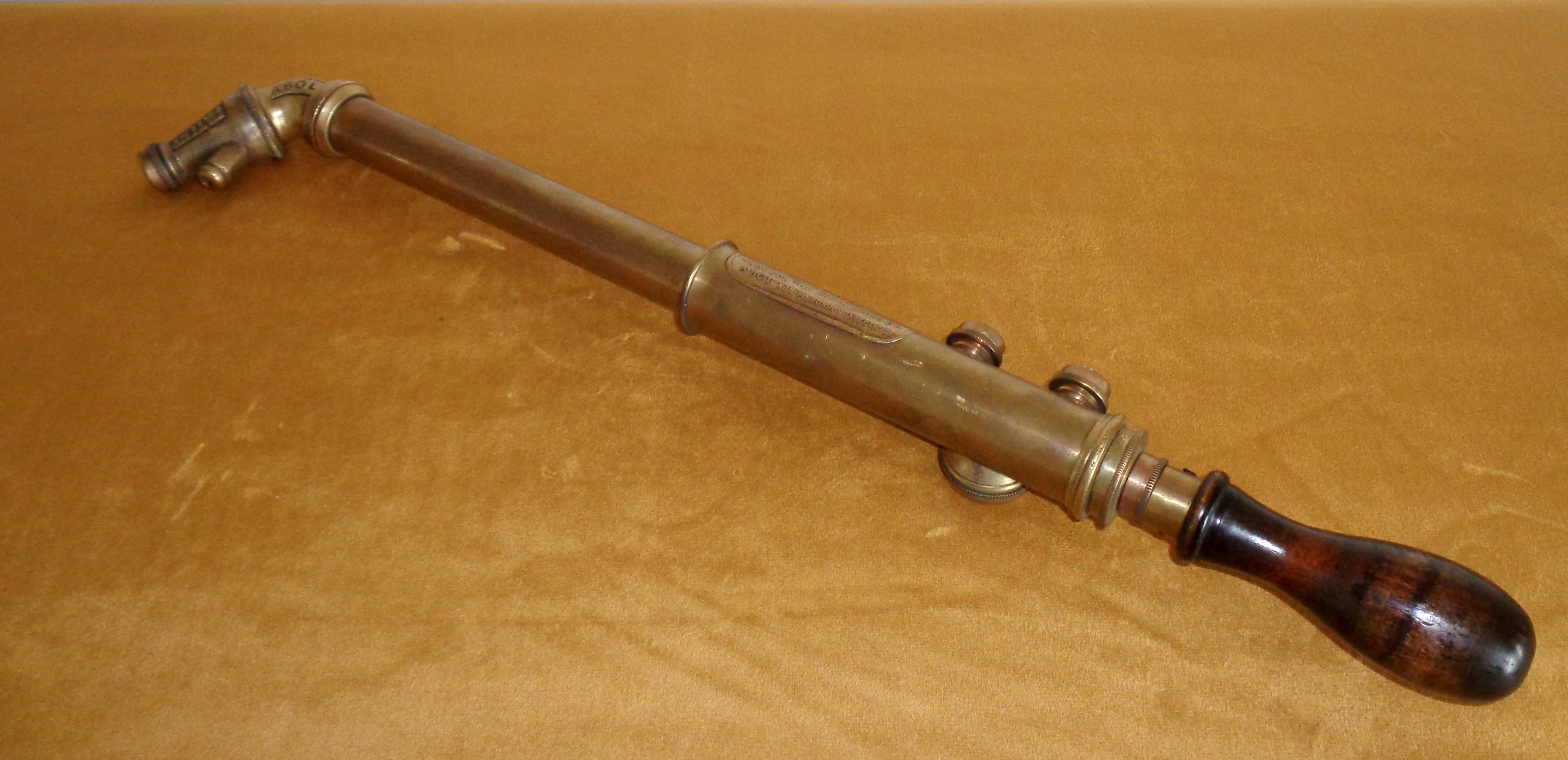 antique brass garden sprayer Antique Brass ABOL No.4 Syringe Pump Action Garden Rose Sprayer – Mullard Antiques and Collectibles