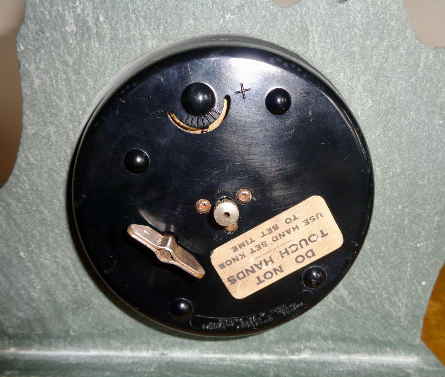 1965 Smiths Movement Desk Clock Set in Lake District Slate