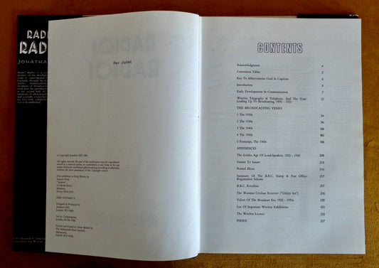 1986 Edition Of Radio! Radio! Signed By Jonathan Hill. ISNB 0951144812