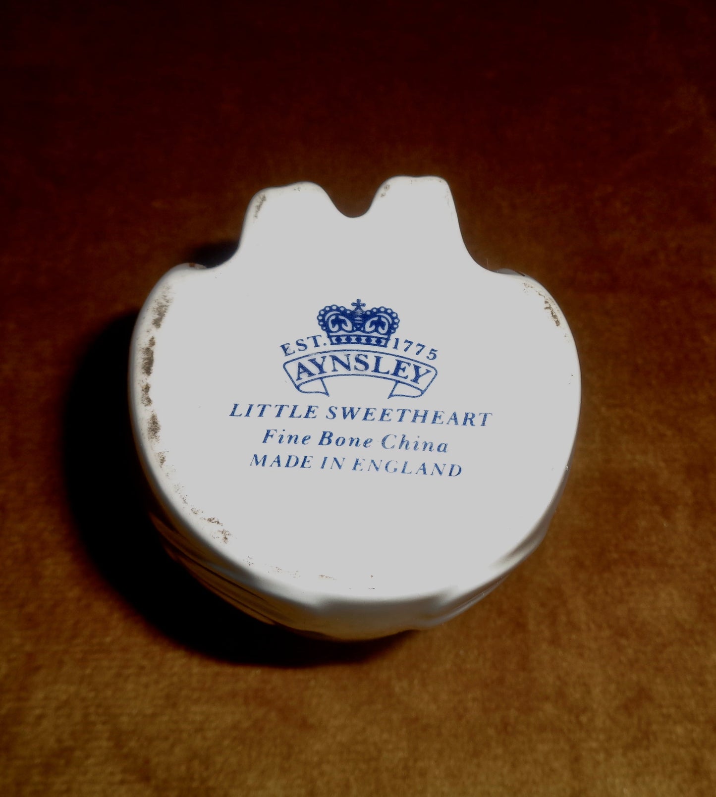 Vintage Aynsley Pottery Owl Little Sweetheart Trinket Box