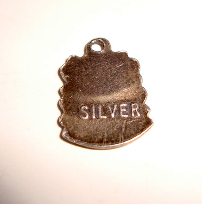 Vintage Bradford Silver Charm Enamel Crest Travel Shield