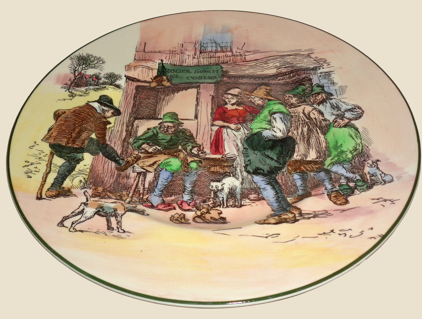 1950s Royal Doulton Collectible Plate D6302 Roger Solem EL Cobler