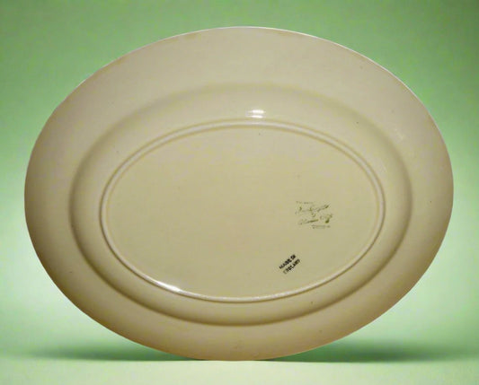 Original 1930s Clarice Cliff Hand Painted Fantasque Solitude 29.5cm Oval Plate