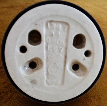 Vintage Tucker Telac Chrome / White Ceramic British Toggle Light Switch
