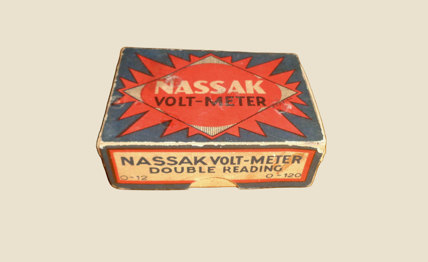 1930s Nassak Pocket Voltmeter Measuring 0-12 Volts And 0-120 Volts