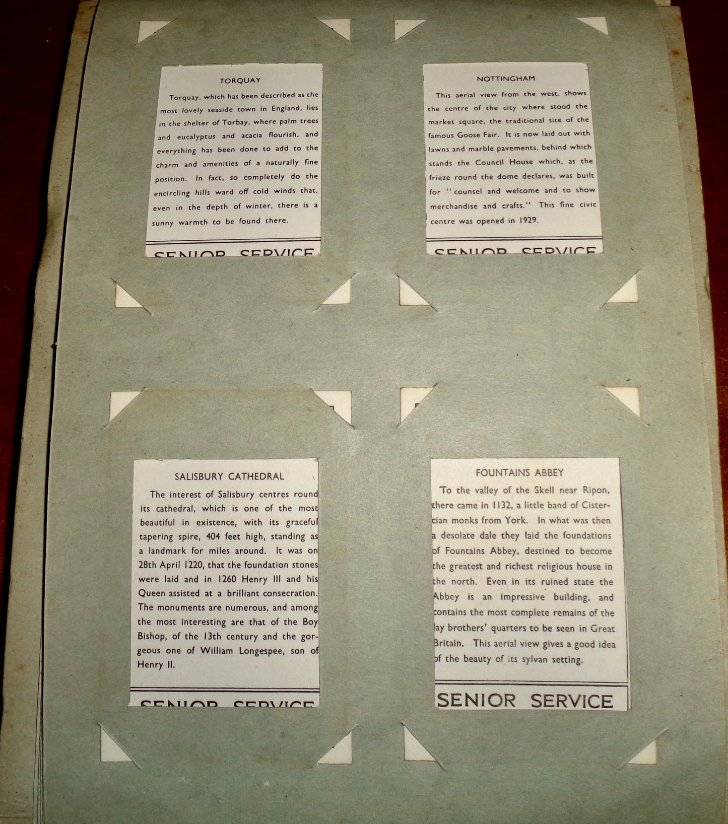 1939 Britain From The Air Senior Service Cigarette Card Album