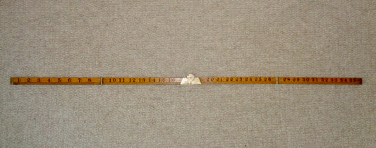 1950s Rabone 3ft Box Wood & Brass Folding Ruler