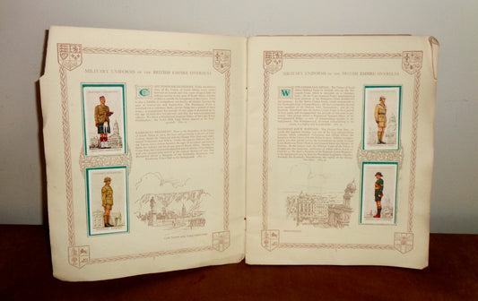 1938 Cigarette Card Album Military Uniforms Of The British Empire Overseas
