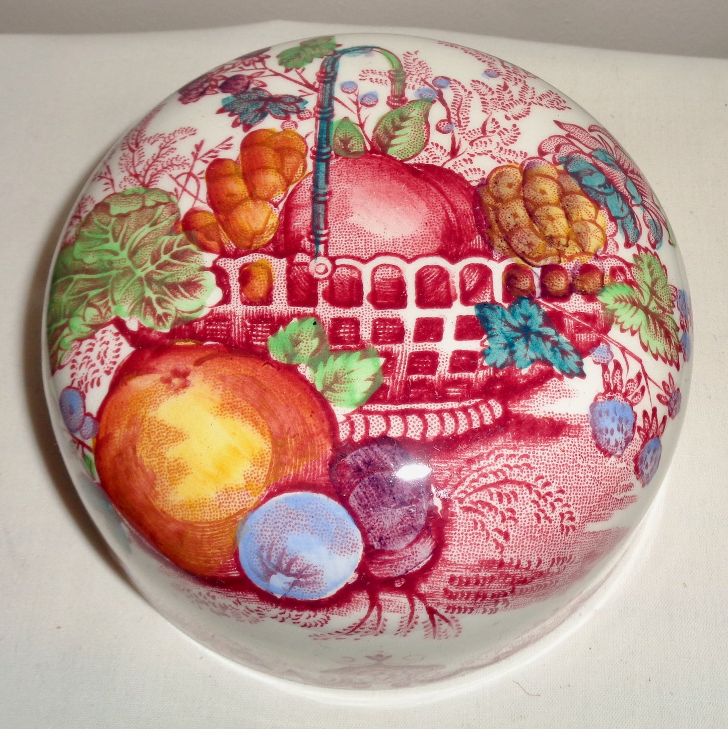 1950s Masons Ironstone Fruit Basket Ginger Jar