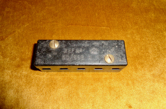 Vintage RAF Aircraft Electrical 5-way Terminal Block B. Air Ministry Reference 5C/868